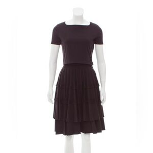 Red Valentino Pleated Tiered Dress